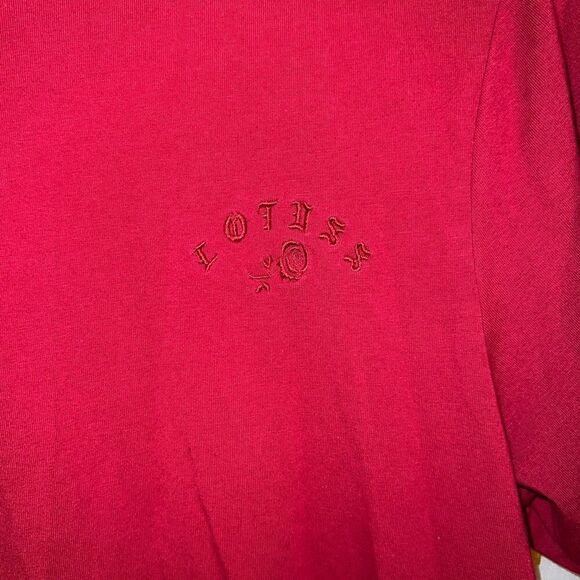Lotuss classic red t shirt with zippers size S - Picture 2 of 4